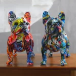 french bulldog graffiti statue