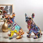 french bulldog graffiti statue