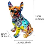 french bulldog graffiti statue