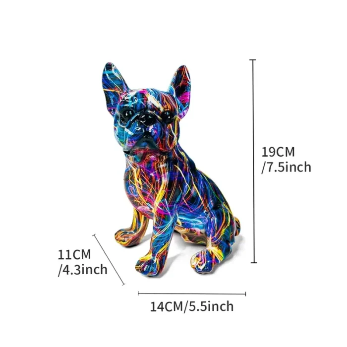 french bulldog graffiti statue