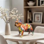 french bulldog graffiti statue