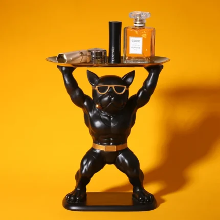 french bulldog tray statue