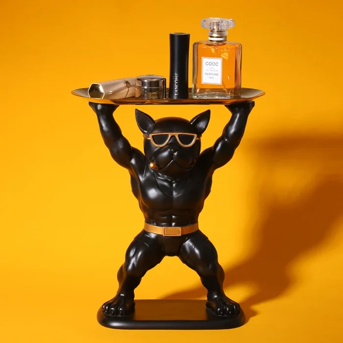 french bulldog tray statue