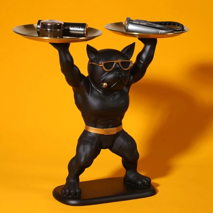 french bulldog tray statue