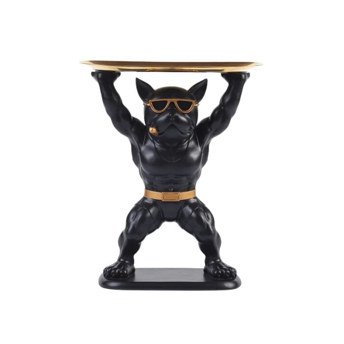 french bulldog tray statue
