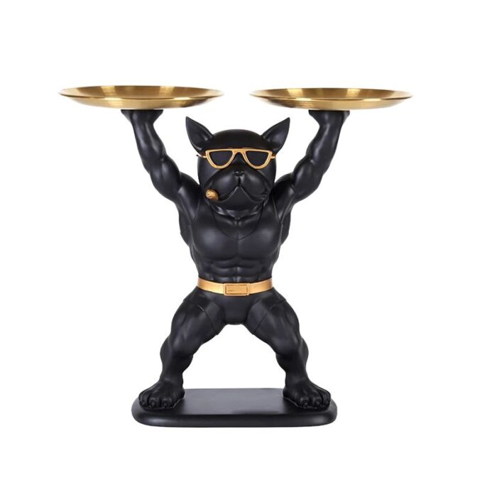 french bulldog tray statue