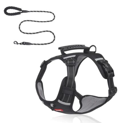 mesh reflective french bulldog harness