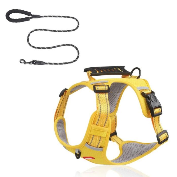 mesh reflective french bulldog harness