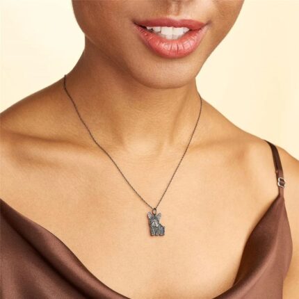 shiny french bulldog necklace