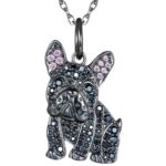 shiny french bulldog necklace