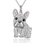 shiny french bulldog necklace