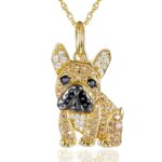 shiny french bulldog necklace
