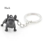 vintage french bulldog keychain