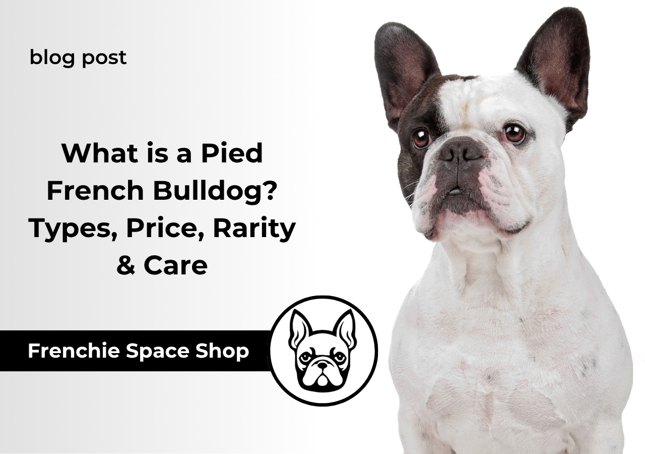 pied french bulldog frenchie space