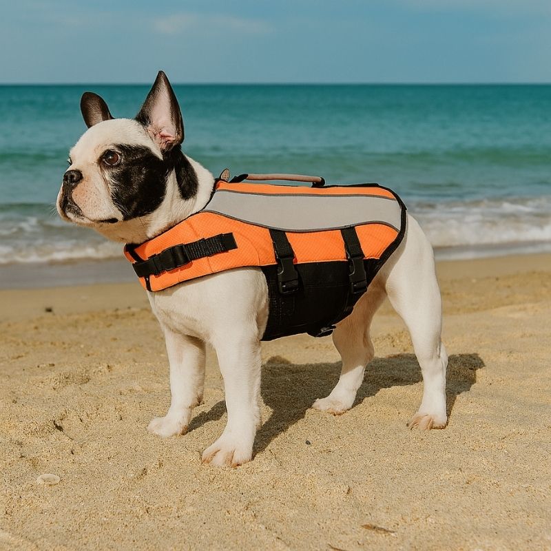 reflective frenchie life jacket