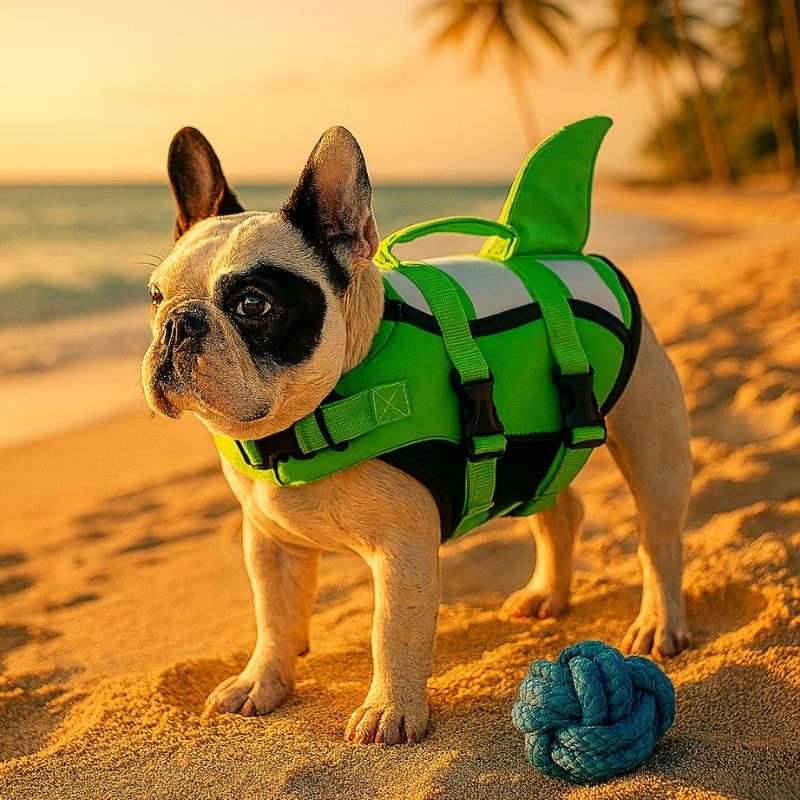 shark frenchie life jacket