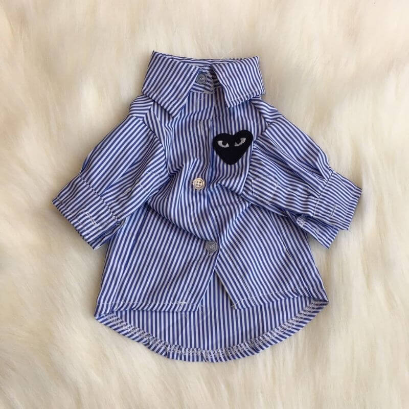 striped french bulldog shirt