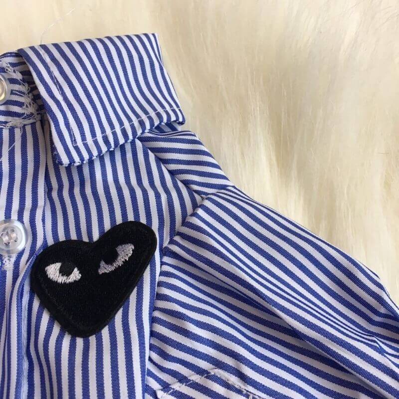 striped french bulldog shirt