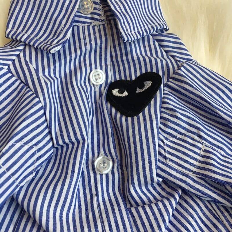 striped french bulldog shirt