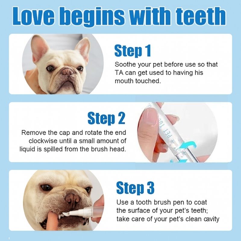 french bulldog toothbrush pen